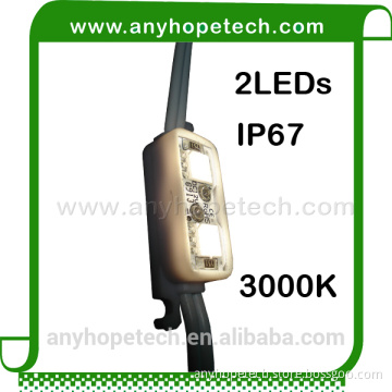 High design 0.48w/pcs waterproof ce rohs smd 2 led module